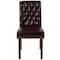 Flash Furniture Midcentury Parsons Chair, Brown Back, 18.5 W 27-1/2" L 39.75 H, Leather Seat BT-P-BRN-LEA-GG - alternate 8